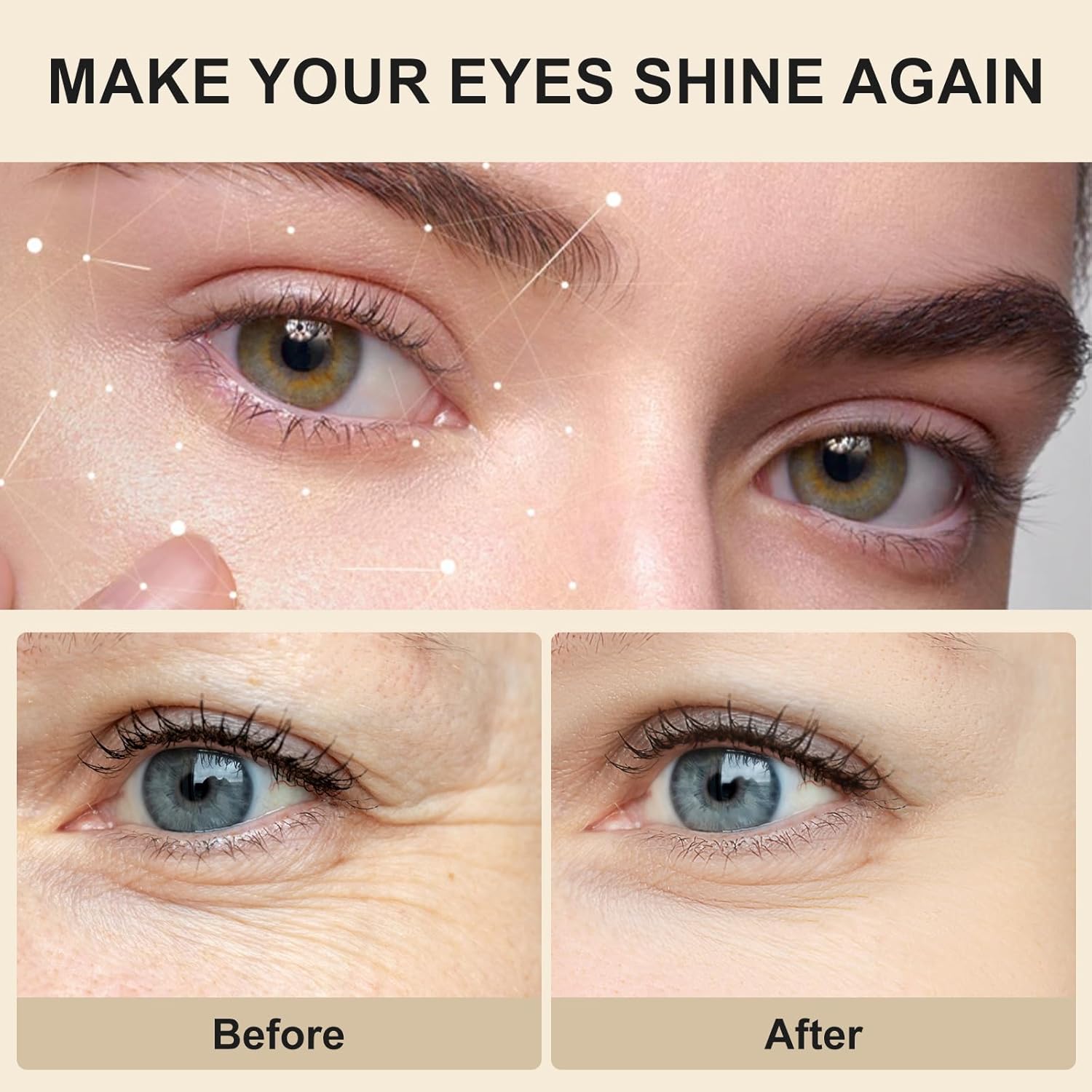 Instant Eye Tightener - Quickly Reduces Dark Circles, Eye Bags, Puffiness and wrinkles, Locks in Moisture - Image 5
