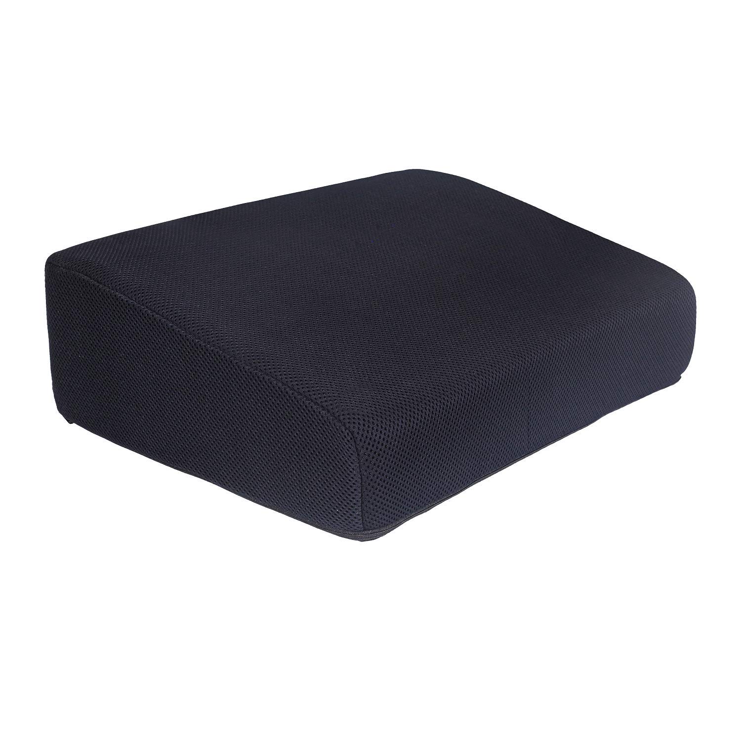 METRON Ergonomic 18”x14”x5.5” Big Foot Rest for Office Chair | Leg Cushion Foot Rest for Under Table Support | Orthopedic Foot Support Pouffe Stool | for Kids Adults | Breathable Washable Dark Cover