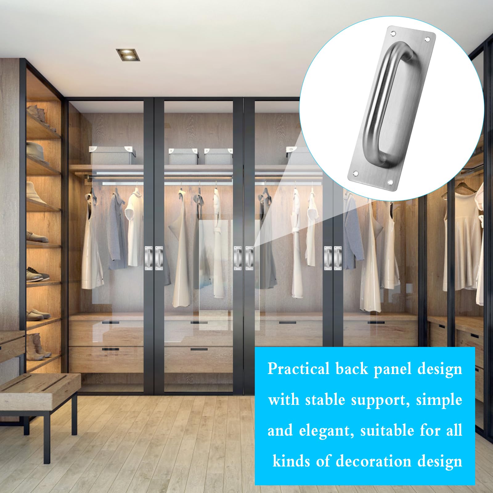 2 Pièces Poignées De Porte Coulissante, Poignées De Grange De