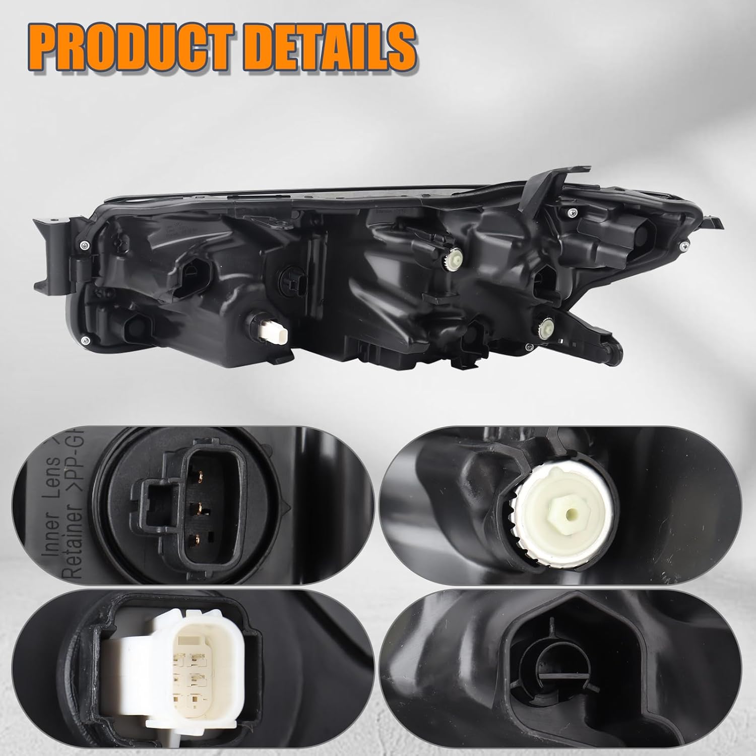 Right Single Lens Headlights Assembly Compatible with 2024 2025 Toyota Camry SE LE Headlamp Right Passenger Side Replacement 81110AQ010