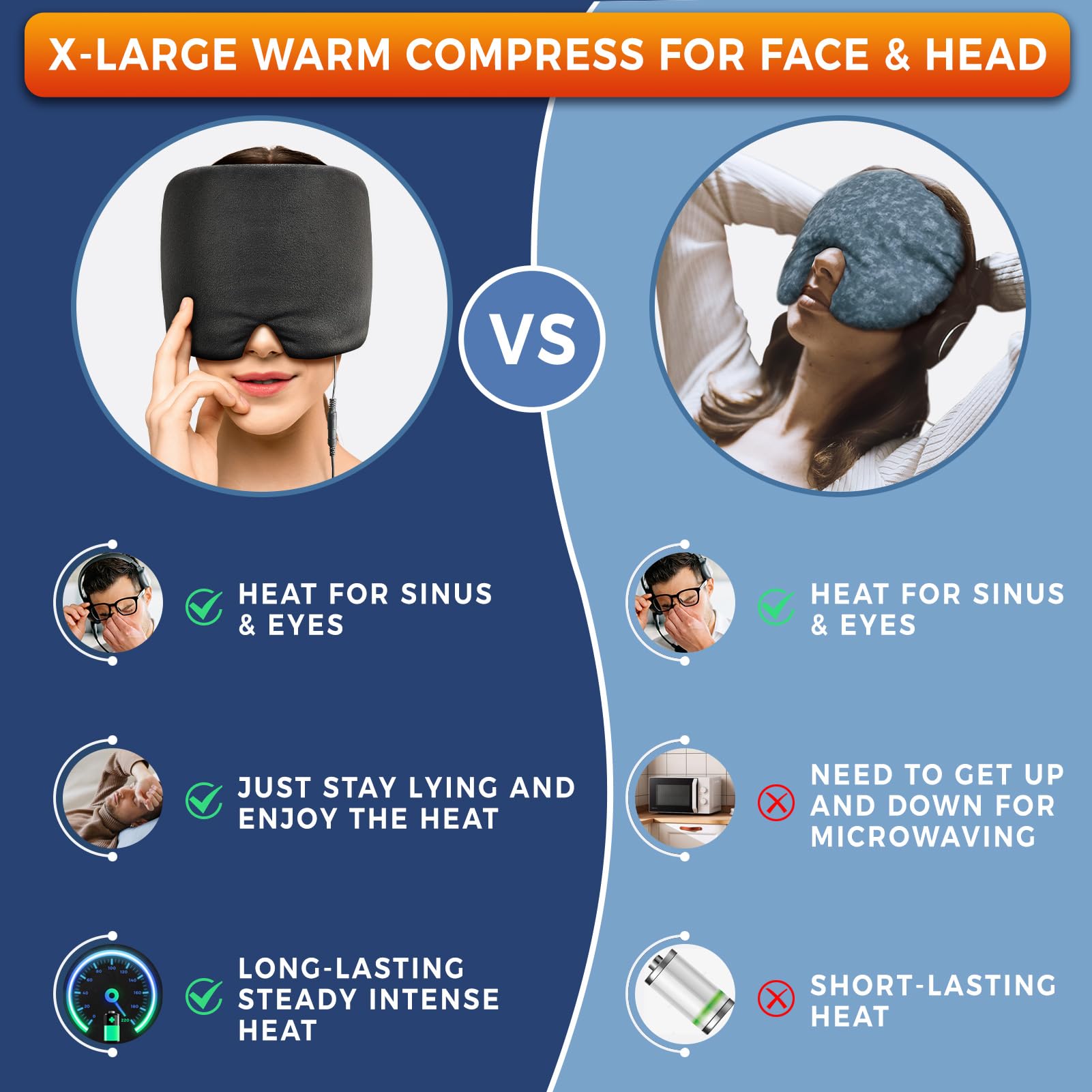 warm compress application sinus pain face