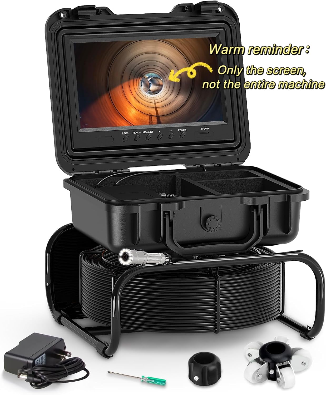 9-calowy ekran LCD Ultra HD do kamery inspekcyjnej kanalizacji, 8 GB DVR akcesoria do kamer endoskopowych do przemysłowego odpływu rur