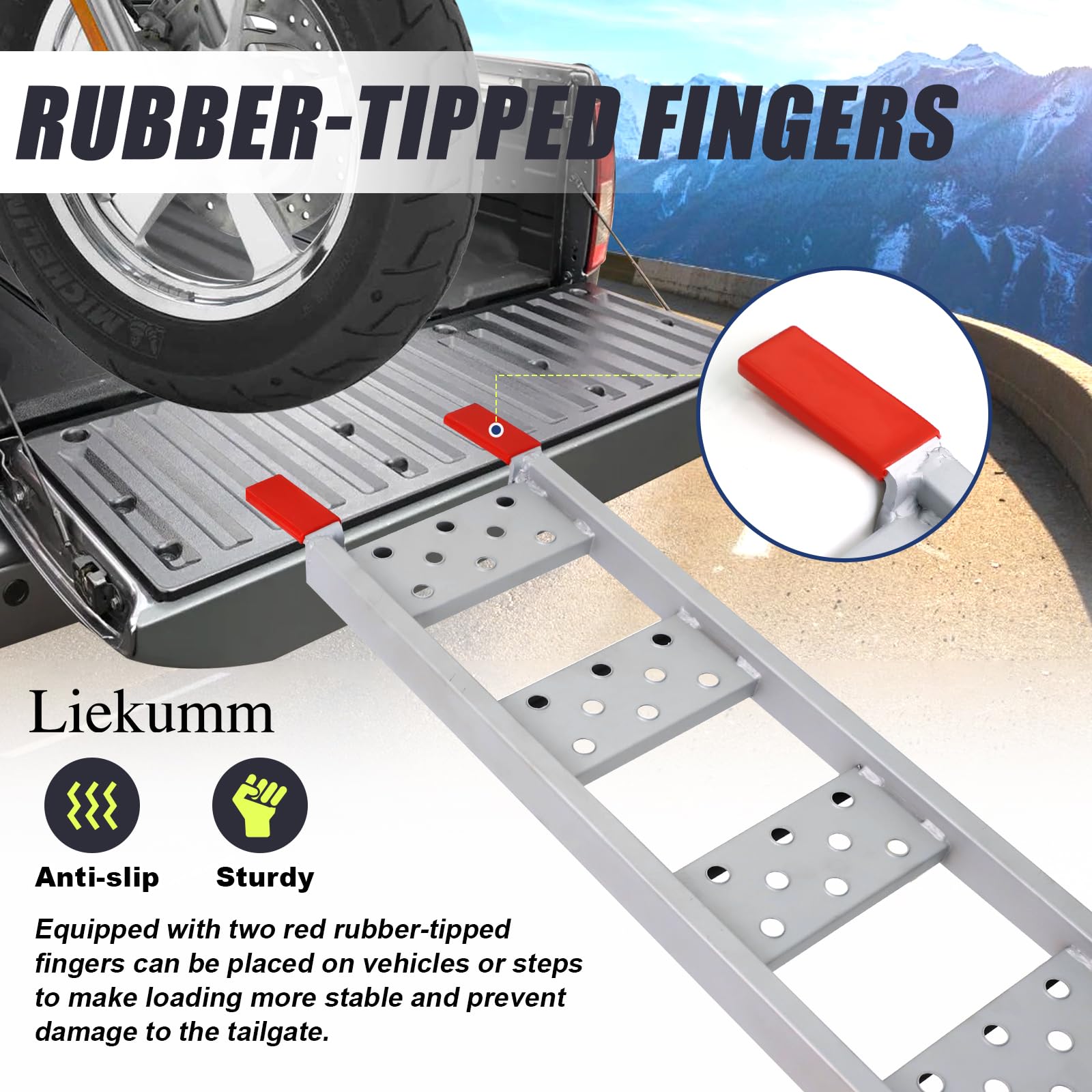 Snapklik.com : 83" Folding Loading Ramps For Pickup Trucks, Steel ATV