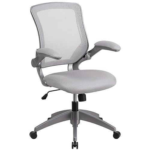 Flash Furniture Kale Mid-Back Gray Mesh Swivel Ergonomic Task Office