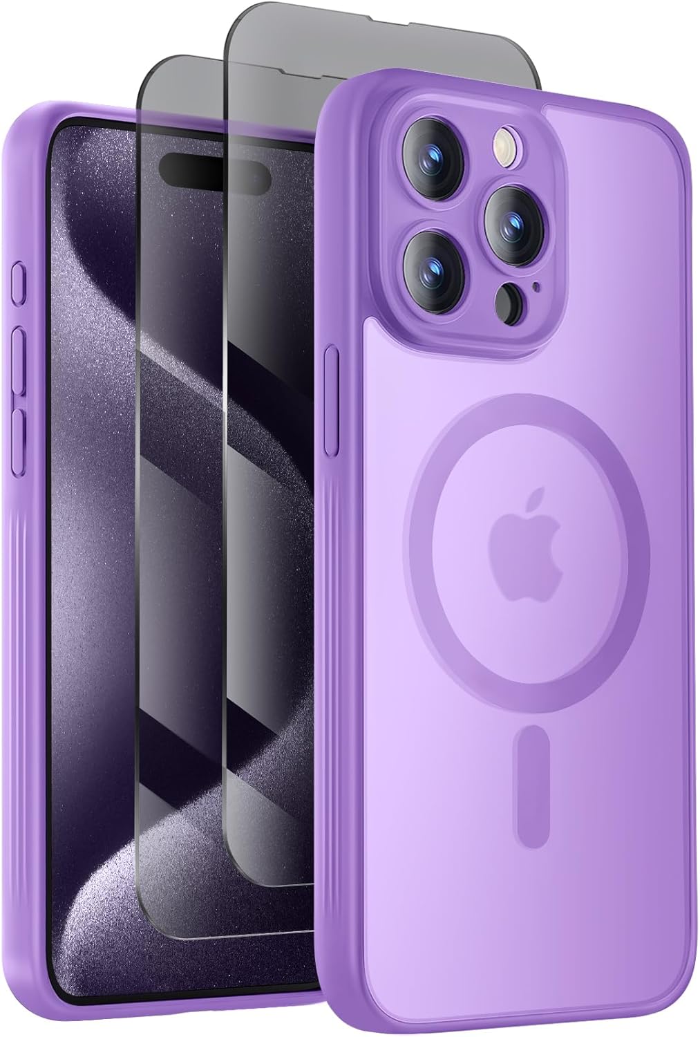 Symcele Designed for iPhone 15 Pro Case, Compatible with MagSafe, with Privacy