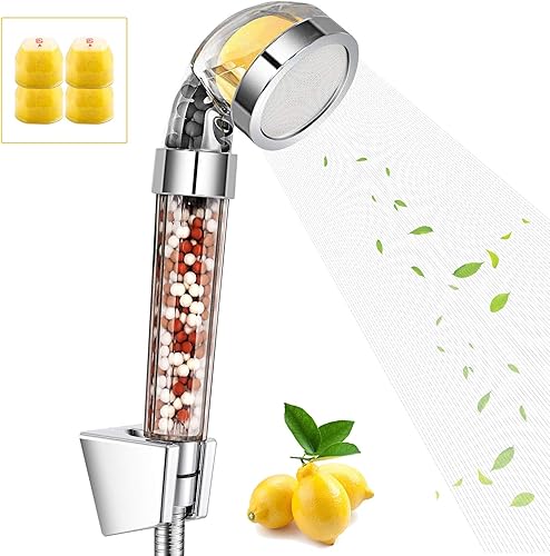 Miniatura 5 de Juego de 4 filtros de repuesto para bálsamo de limón para cabezal de ducha con filtro de vitamina C, elimina el cloro, la cloramina y el fluoruro,