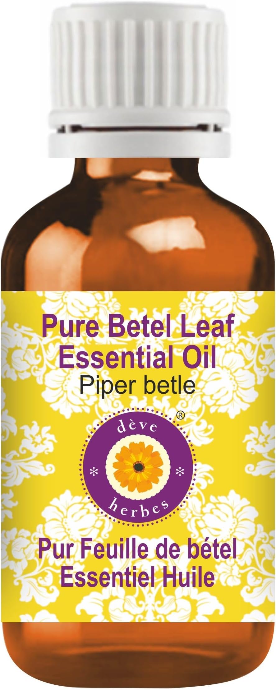 Deve Herbes Pure Betel Leaf Essential Oil (Piper betle) Steam Distilled 5ml (0.16 oz)