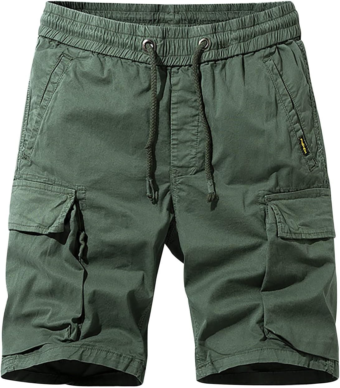 Cargo Shorts for Men Elastic Waist Drawstring Athletic Shorts Lightweight Gym Shorts Loose Fit Summer Shorts