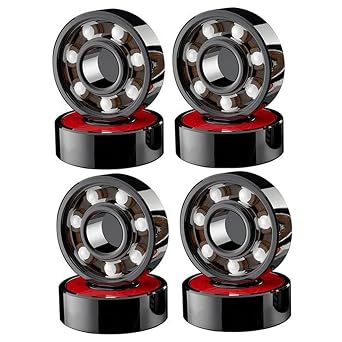 8 Pcs Ceramic Bearings High Speed Wear Resistant Fit for Skate Skateboard Wheel, B white