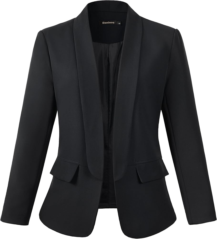 Beninos Womens Casual Long Sleeve Blazer Jackets with No Button