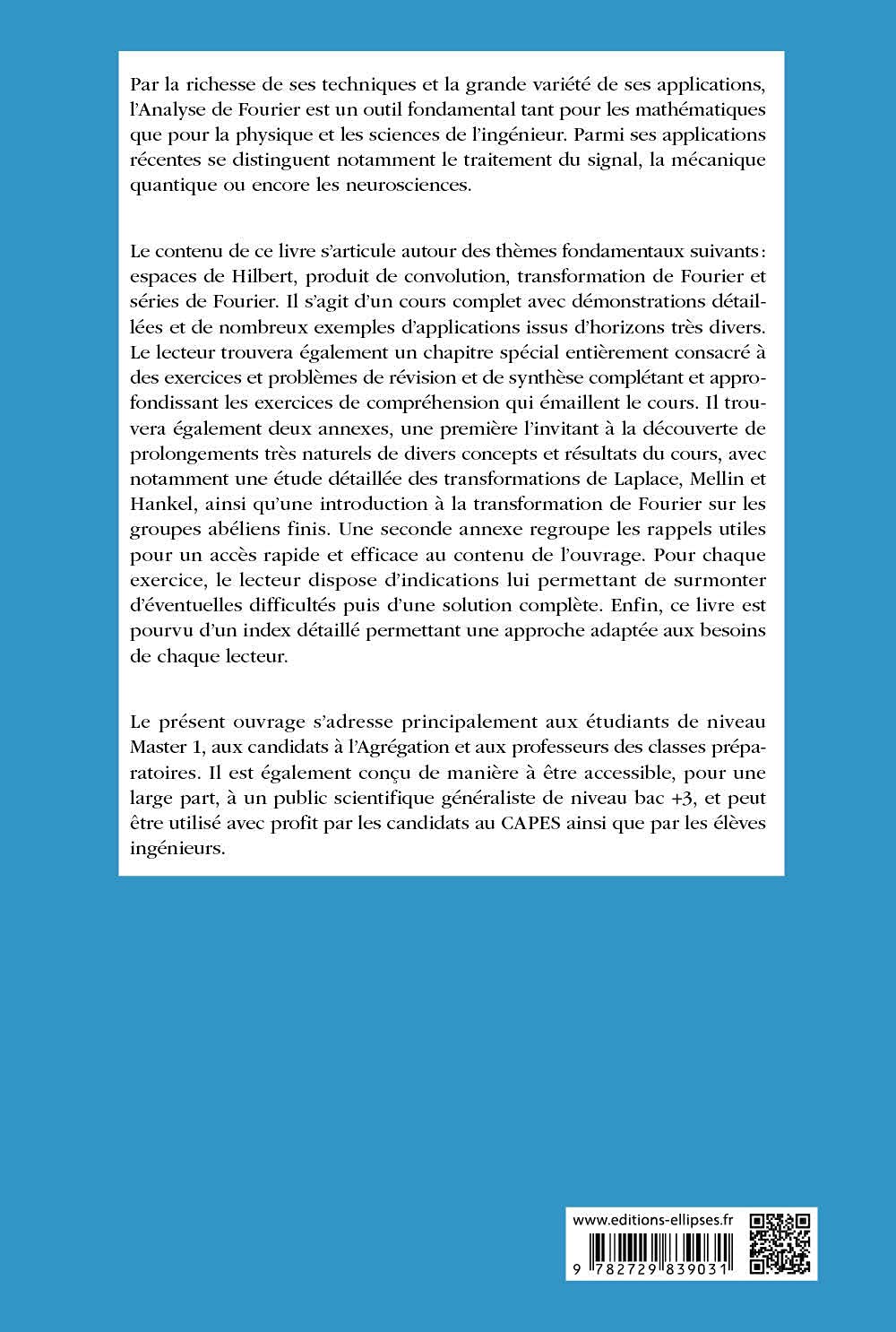 Analyse de Fourier dans les espaces fonctionnels - Niveau M1