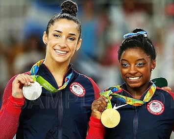 SPORTSPHOTOSUSA Simone Biles Ali Raisman 2016 USA Gymnastics All Around Champions 8X10 PHOTO