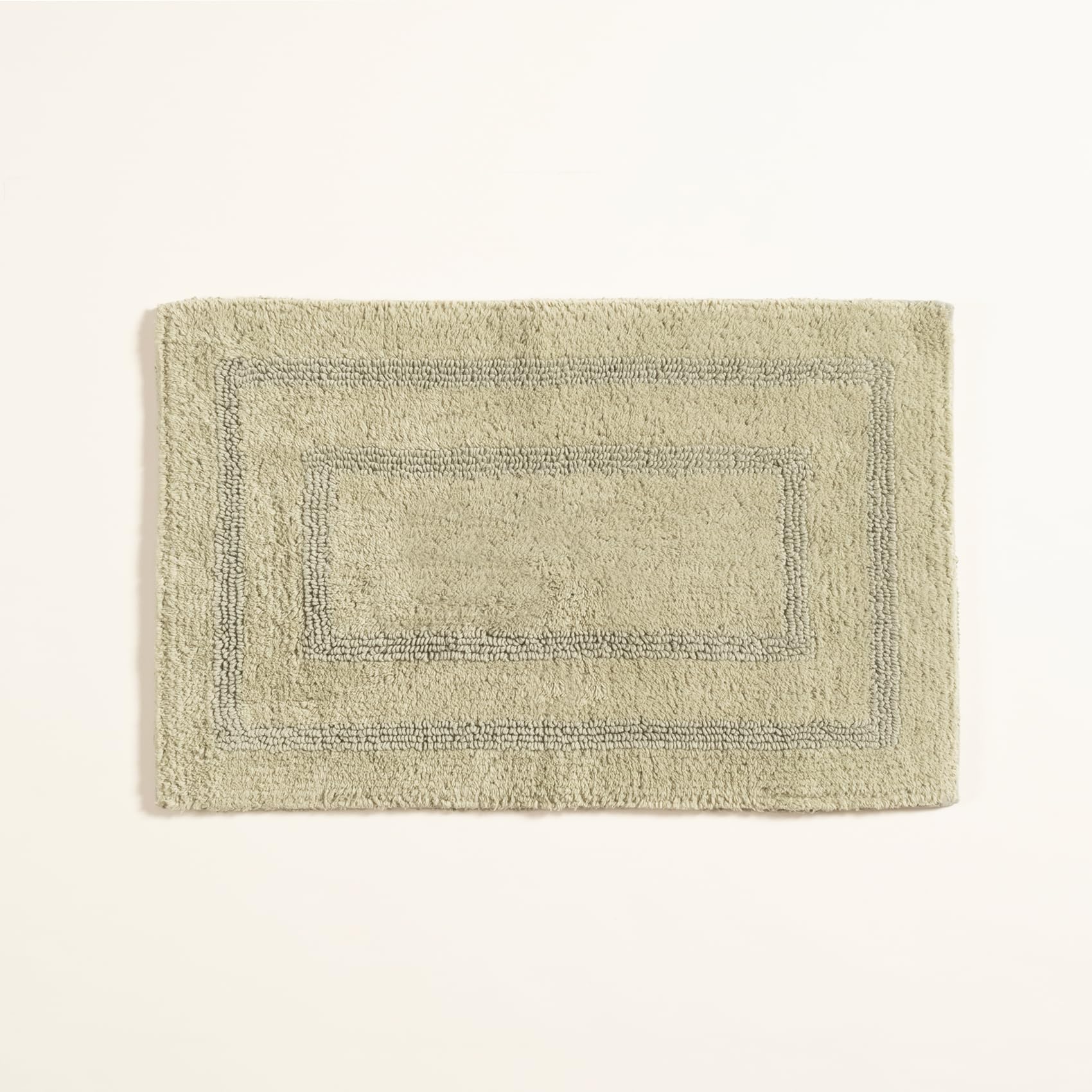 Solıd Çift Taraflı Pamuk%100 Pamuk Banyo Paspası 70x120 Cm Yeşil