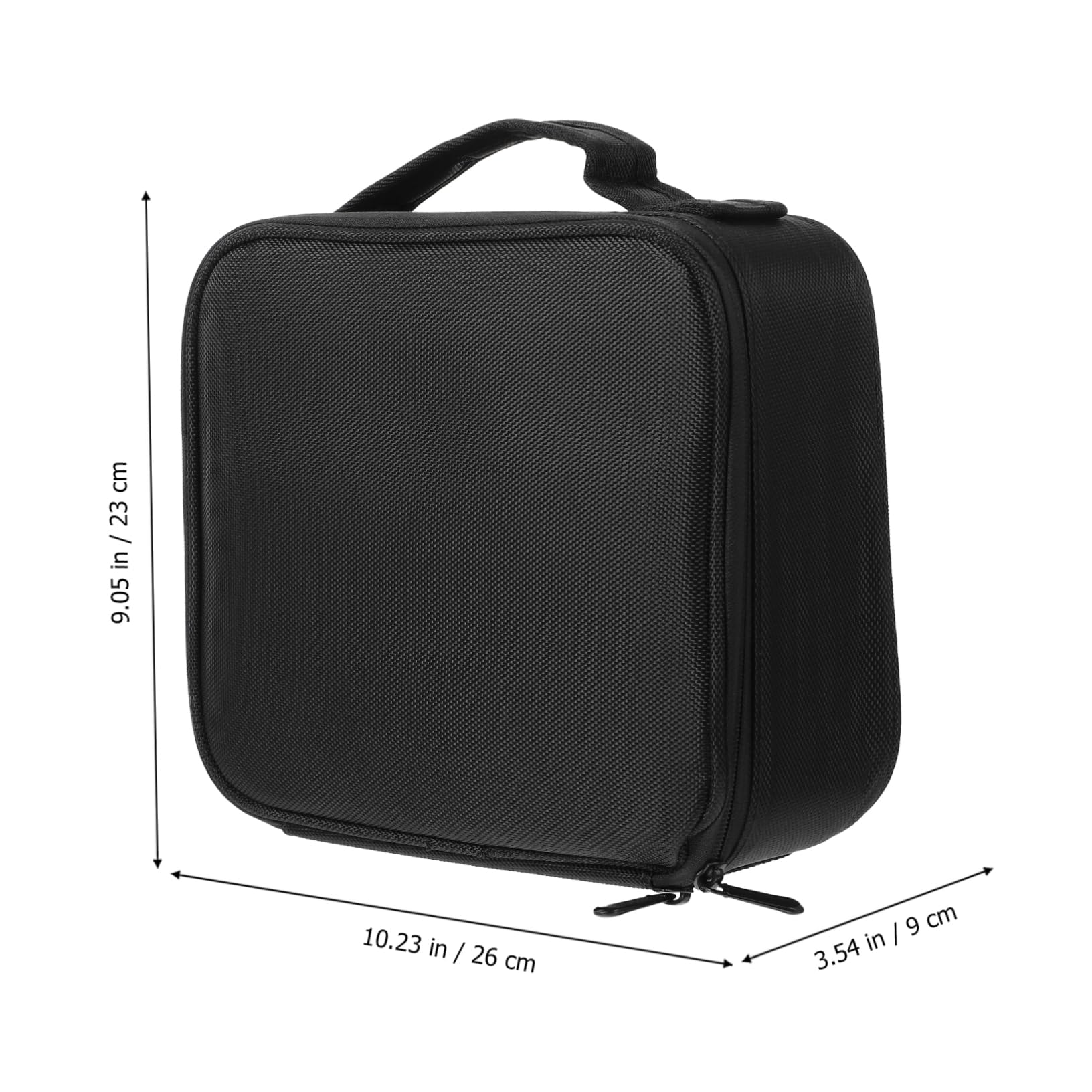 Borsa Trucchi da Viaggio Manico, Organizer Nero in Nylon | Notte e Brevi Trasferte, Struttura Autoportante, Formato Compatto per Donne e Uomini