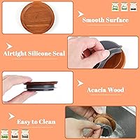 Vista 4 de 6 paquetes de tapas para tarros de masón boca regular y 6 paquetes de tapas para tarros de masón boca ancha, tapas de almacenamiento de albañil