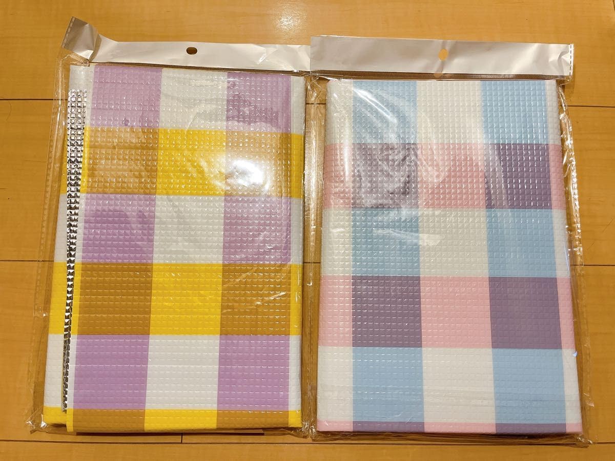 レジャーシート パステルカラー チェック柄 2点セット