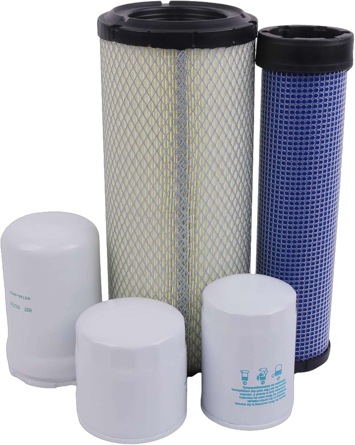 JZGRDN Maintenance Filter Kit Compatible with Kubota SVL75 SVL75-2 HST Loaders (SN 26157 & Below)