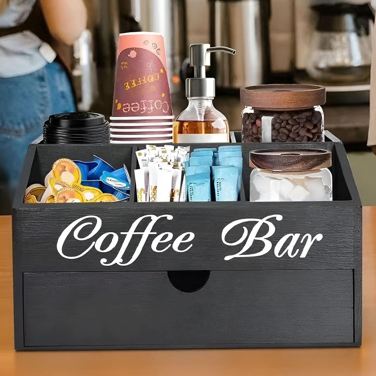 Kaffee-Bar-Zubehör-Organizer, Kaffeekorbhalter, Kaffee- und Tee-Gewürz | Aufbewahrungs-Organizer für Kaffeebar, Dessert-Shop