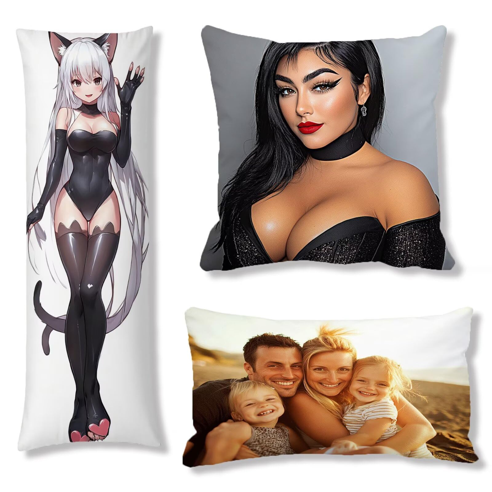 Coussin Personnalisé Photo, Coussin Canape Taie d'Oreiller 60x180, Cod162