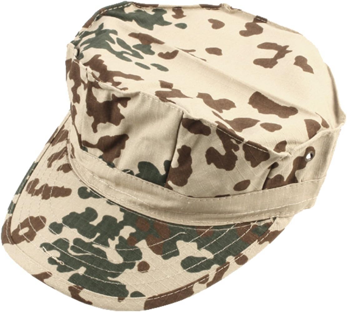 Aoneitem Men's Camo Military Army Patrol Visor Cadet Cap Hat (Flecktarn Camo)