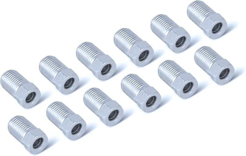 Porcas para tubo de freio 4LIFETIMELINES 3/16" com rosca M10 x 1, LTN31 – Pacote com 10
