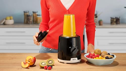 Braun Household PowerBlend 1 JB1051BK Blender with 1.5L 2 Speed Glass Canister incl. To-Go Cup and Ice Crushing Function, Kitchen Help for Crushing, Mashing and Mixing, Black - 5