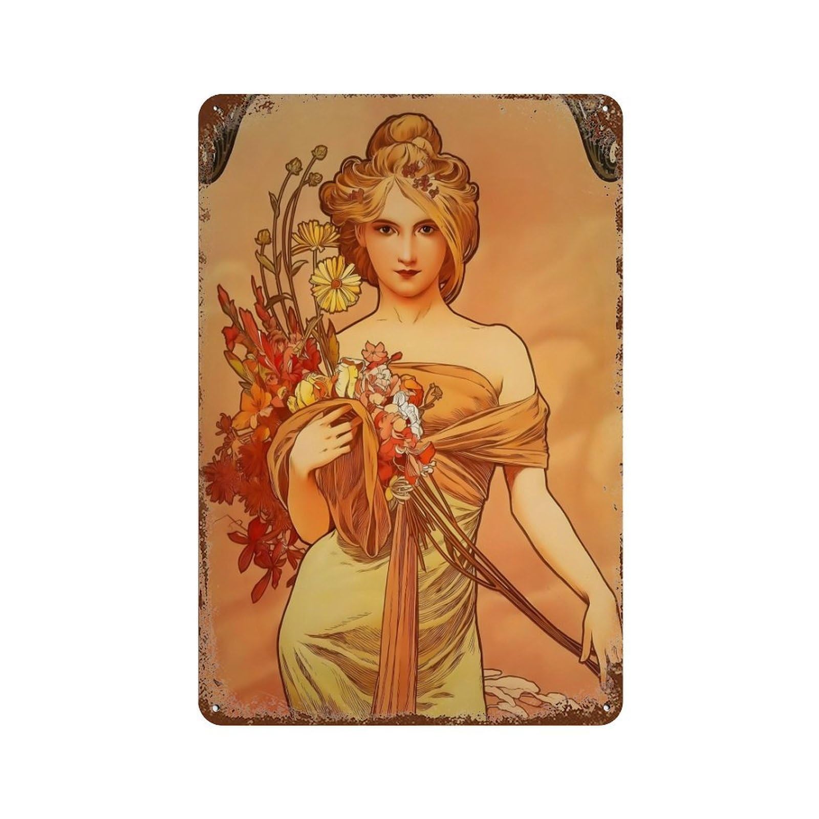 xiaoxiaoshen Alphonse Mucha (9) Wall Decor Art Metal Tin Poster Modern Home Decor Art Home Bar Shop Decorations Vintage Sign 30x20cm