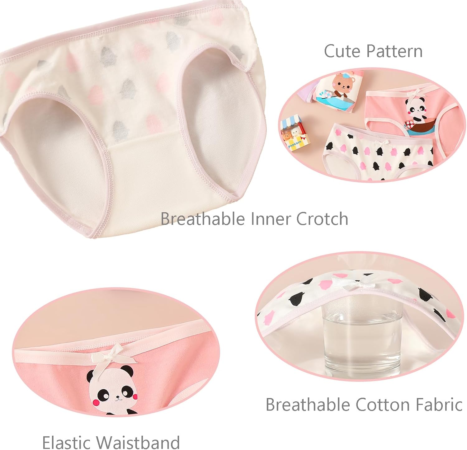 Anktry Baby 12 Pack Panties Soft Comfort Knickers Cotton Underwear Little Girls Assorted Briefs 2-14 Yrs - Image 4