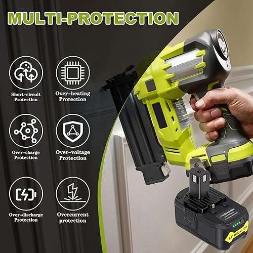 Miniatura 6 de Batería de litio para Ryobi 18V 6Ah 18 voltios de iones de litio de repuesto para Ryobi One+ P102 P108 P189 P190 P107 PBP005 P104 One Plus Drill