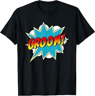 Mens Groom Superhero Bachelor Stag Party Wedding Comic Book T-Shirt