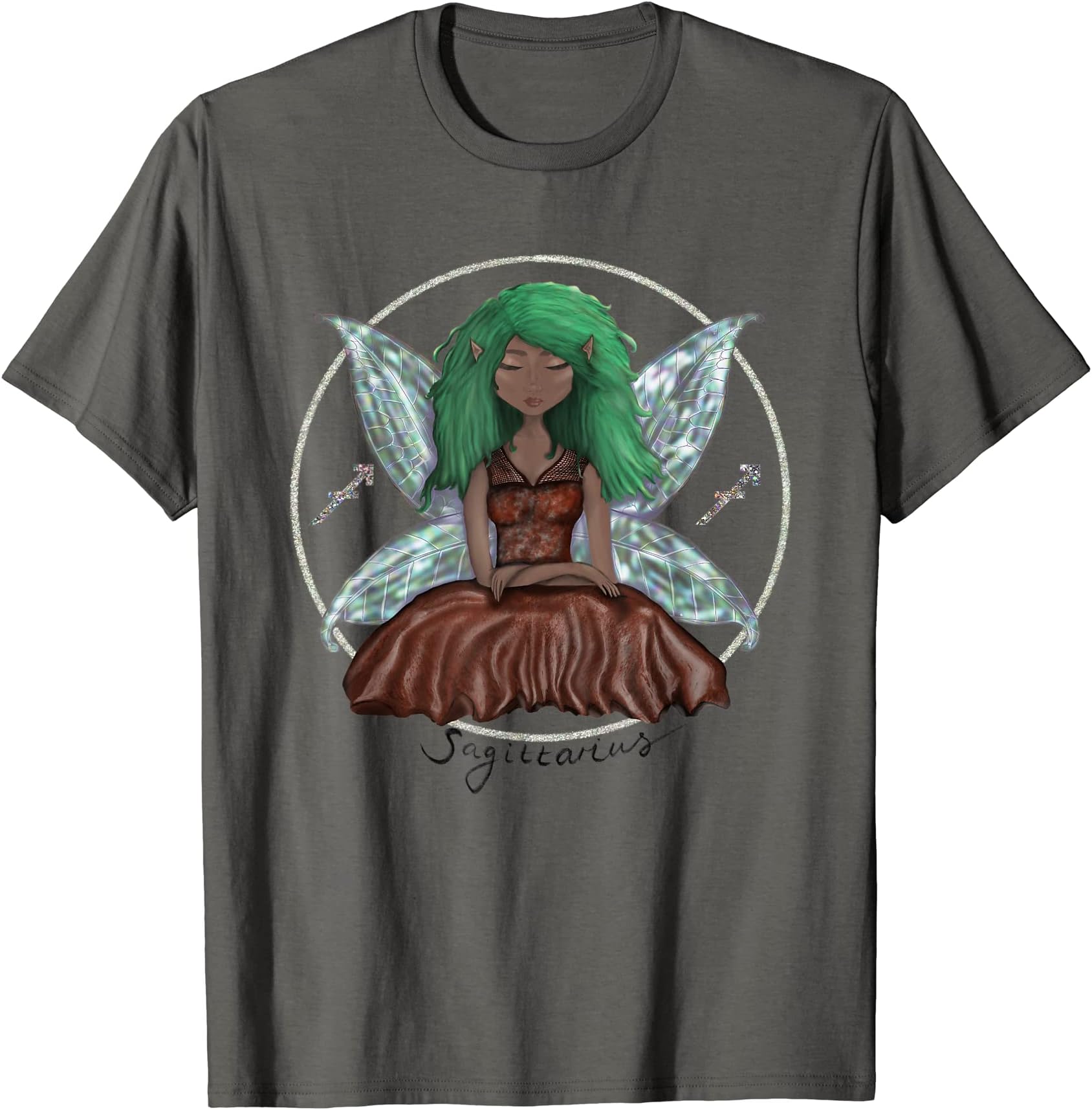 Sagittarius Fairy, Brown Skin Fairy, Sagittarius T-Shirt