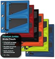 Vista 5 de iScholar Jumbo Expandable Pencil Pouch, 3 Pockets, Color Will Vary (55035)