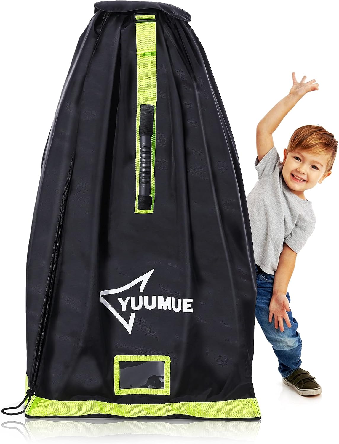 Yuumue Car Seat Travel Bag, Carseat Bag for Airplane Waterproof & Durable Adjustable Foldable Baby Straps, Easy Carry Gate Check Bag Protect to Transport Through The Airport