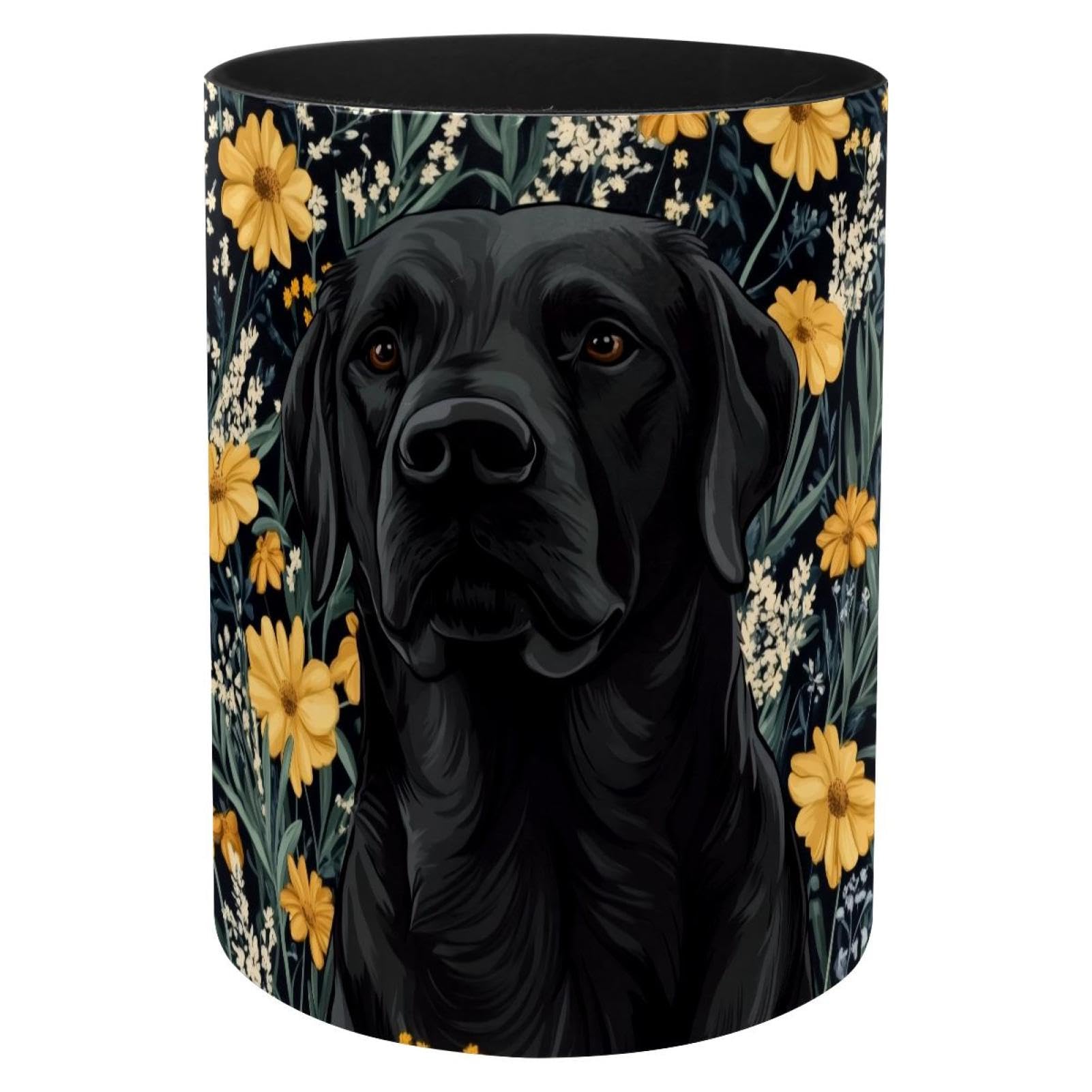 Organisateur de bureau labrador en métal pour stylos de maison