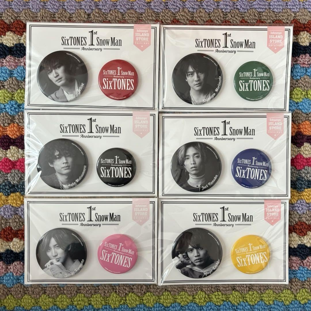 Johnny&#39;s - SixTONES 1st Anniversary 缶バッジセット 楽天市場】SixTONES 1st Anniversary 缶バッジ 全6種セット