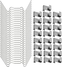 50pcs Stainless Steel Greenhouse Window Clips - 25 Wire & 25 Z Clips for Glass Panes