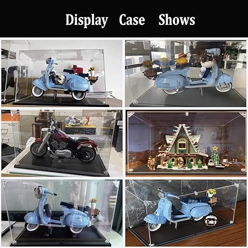 Miniatura 3 de BOOVAX Vitrina de acrílico transparente para modelo Harley-Davidson Fat Boy)  para (Vespa 125) - Caja de exhibición coleccionable compatible con