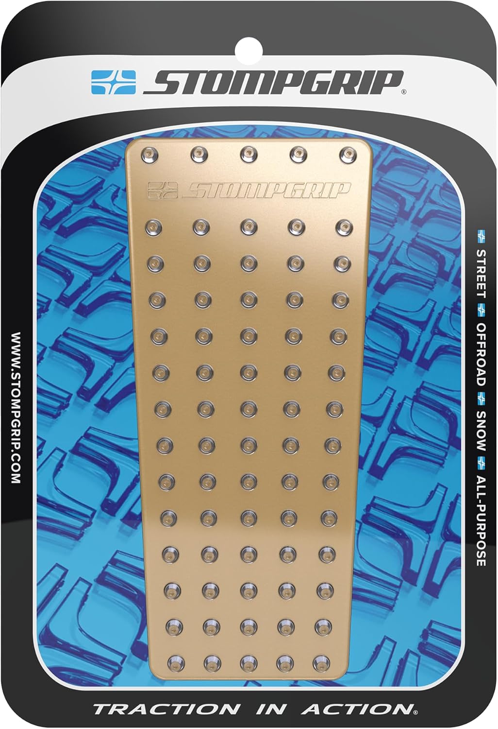 STOMPGRIP | Motorcycle Center Tank Pad Protector | Universal Fit | Pint | Volcano Clear