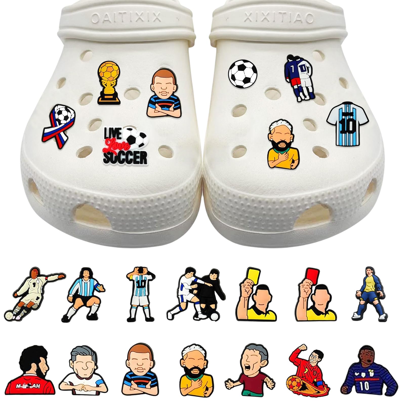 JSTHHTT 72 Piezas Accesorios para Zapatos de Fútbol, Charms Decoración, Regalos Niños