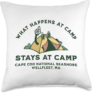 What Happens At Camp, Cape Cod National Seashore Throw Pillow