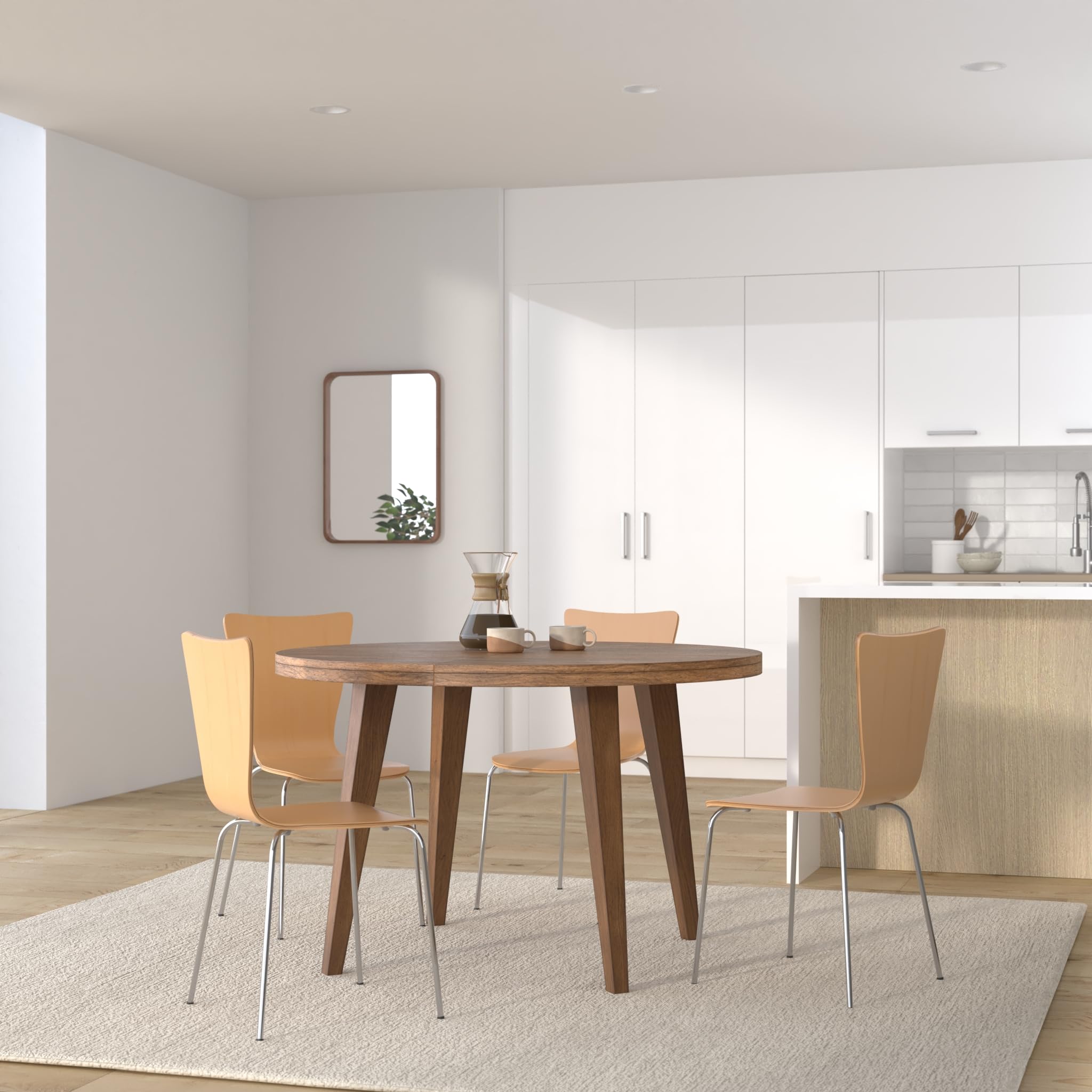 Chaise Empilable Aaron CLP - Noire Avec Assise Bois Pour Bureau Et Conférence
