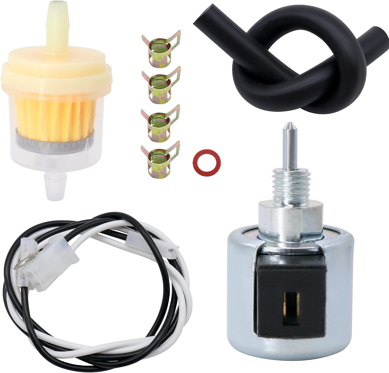21188-7002 Carburetor Fuel Solenoid with Fuel Fiter Fit for Kawasaki