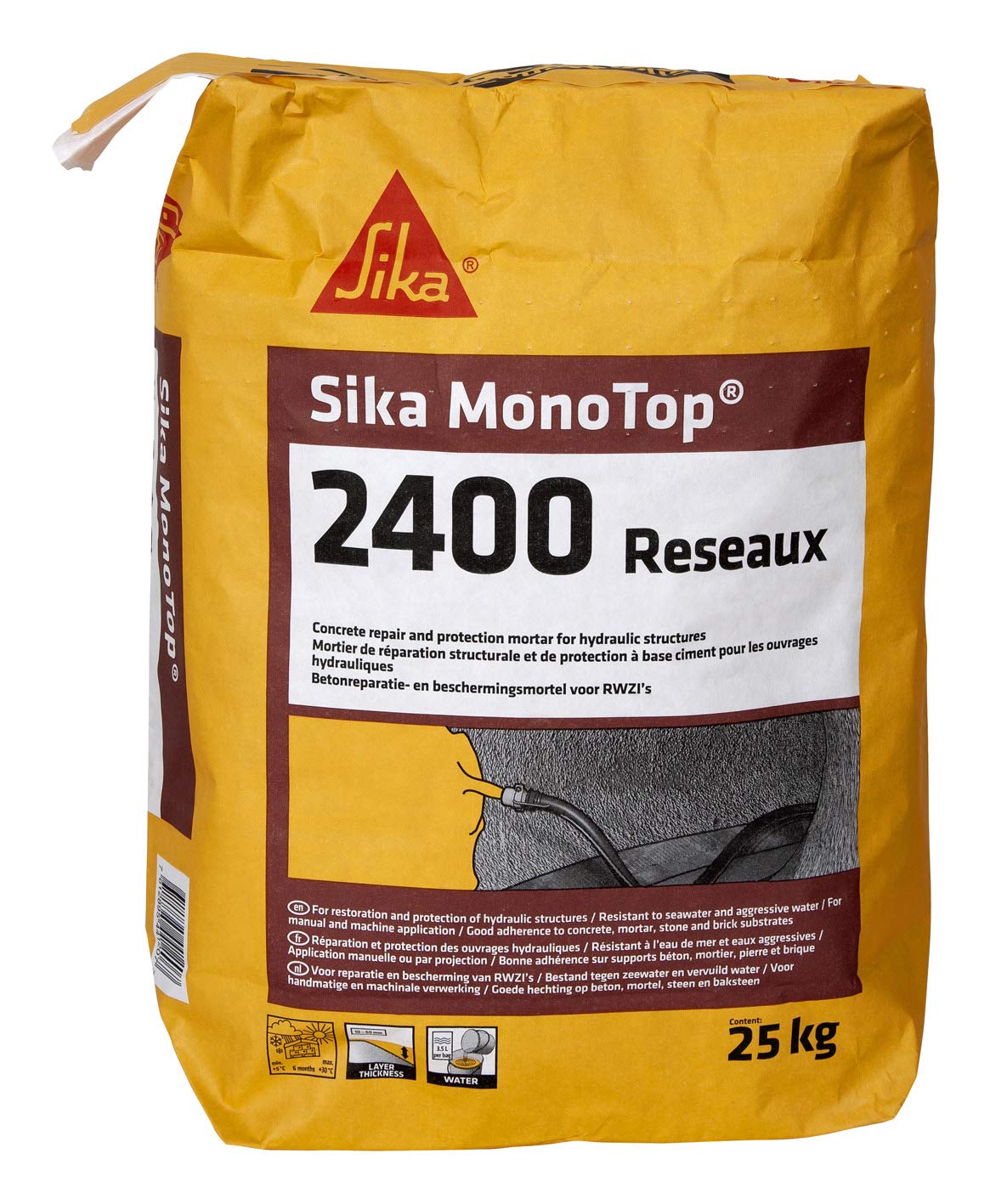 Sika 554512 Monotop 2400 Reseau Reparaturmörtel, grau