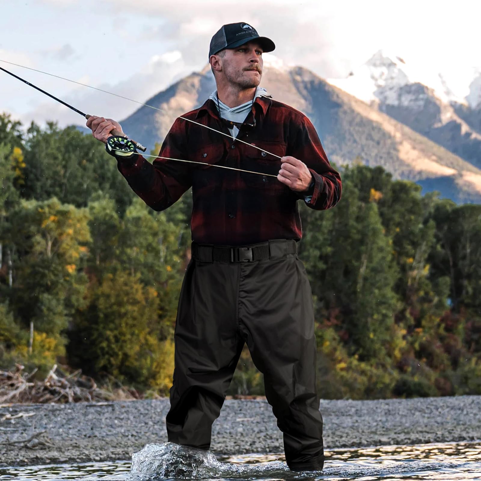 Night Cat Waders Pêche Cuissardes pour Hommes Femmes Chasse Waders Poitrine avec Bottes imperméable Respirant Crosswater