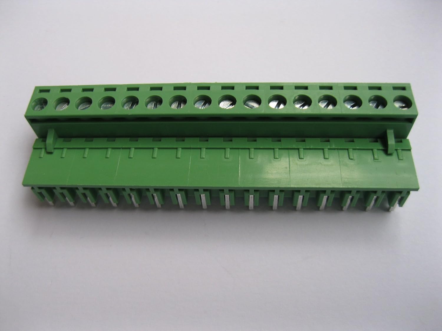 30 Pcs Pitch 5.08mm Angle 16 way/pin Screw Terminal Block Connector w/Angle-pin Green Color Pluggable Type Skywalking
