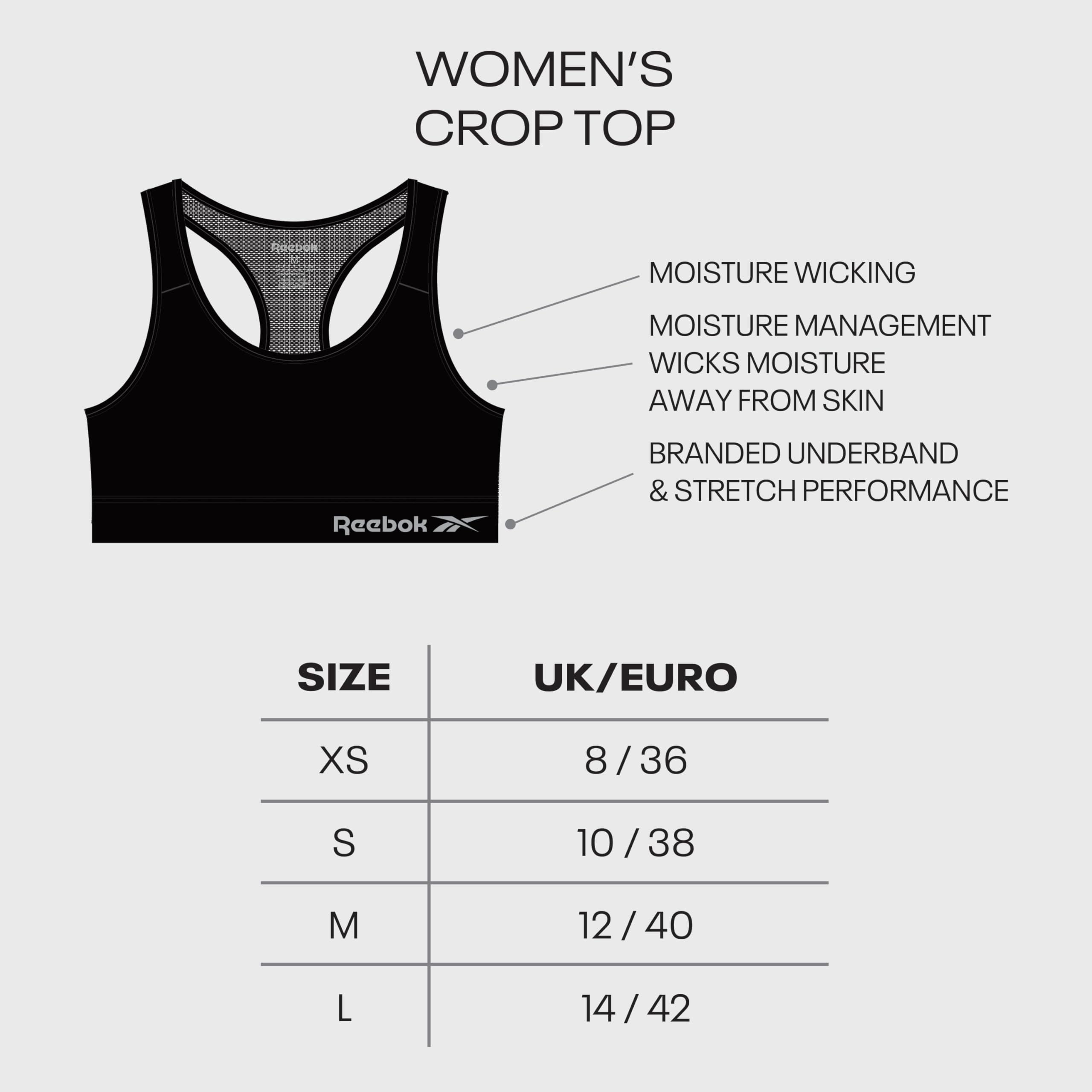 Reebok Steffi Ropa Interior de Mujer Mujer (Pack de 1)