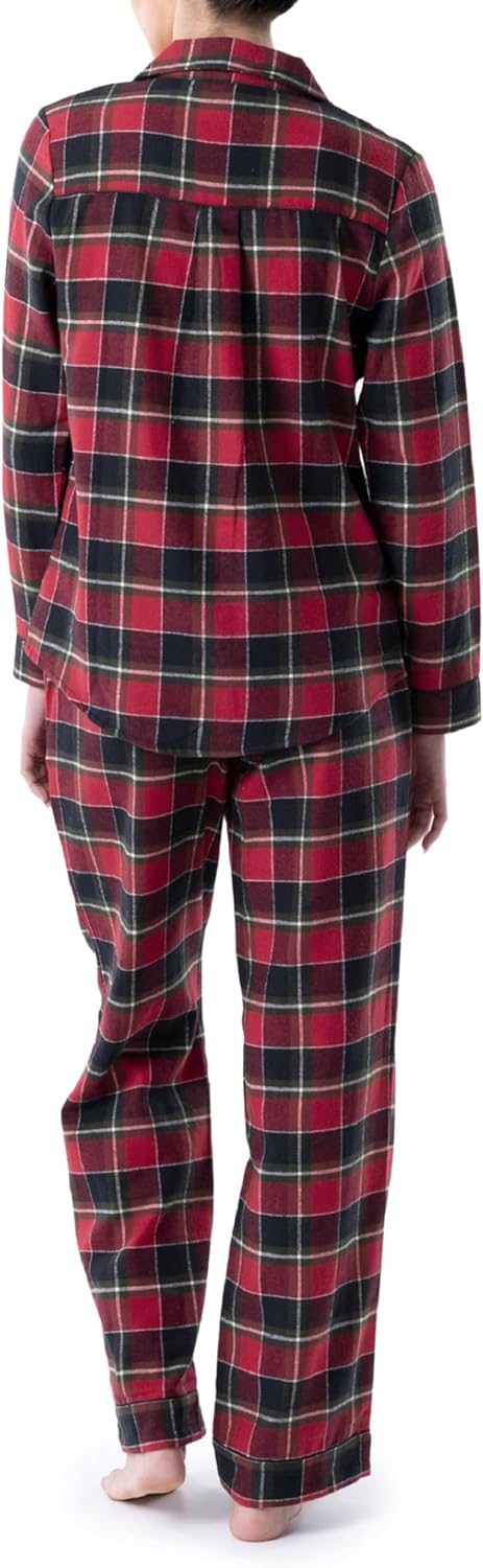 Wrangler womens Long Sleeve Flannel Top and Pant Pajama Set - Image 3