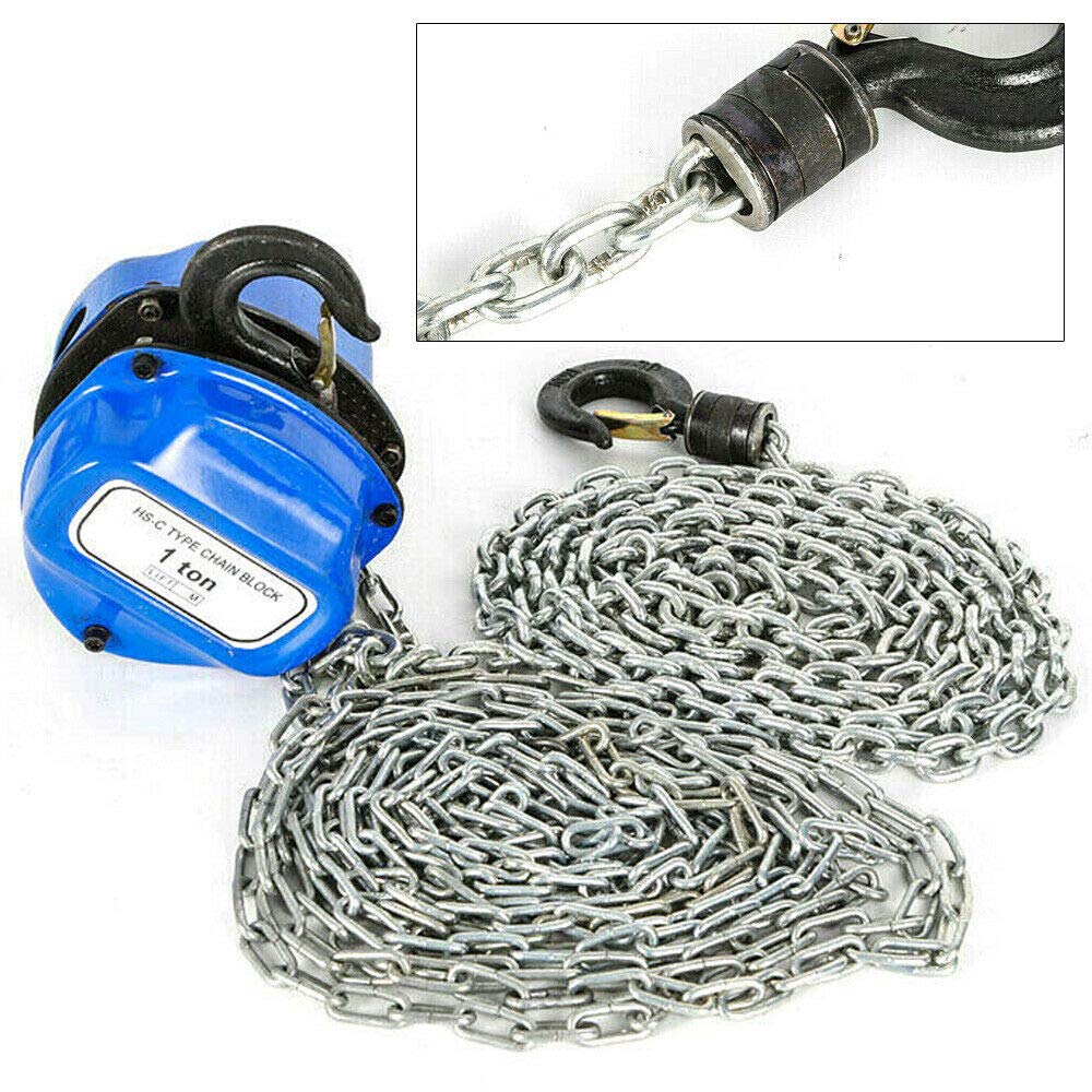 Paranco a catena professionale, 1000 kg, 4 m, 1 t