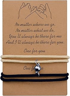 PZXHRY 2PCS Magnetic Couple Bracelets Mutual Attraction for Women Men Girl Boys, Long Distance Matching Gifts for Mom Daughter, Sisters, Best Friends, Couples, strings