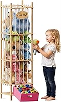Vista 1 de Brelley Stuffed Animal Storage Wood Toy Storage Organizer with Drawer, Large Toy Chest Stuffed animal holder for Kids Nursery Playroom Bedroom
